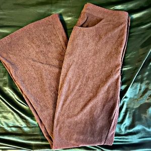 Brown, corduroy, flared corduroy pants. Size small/fit like medium.